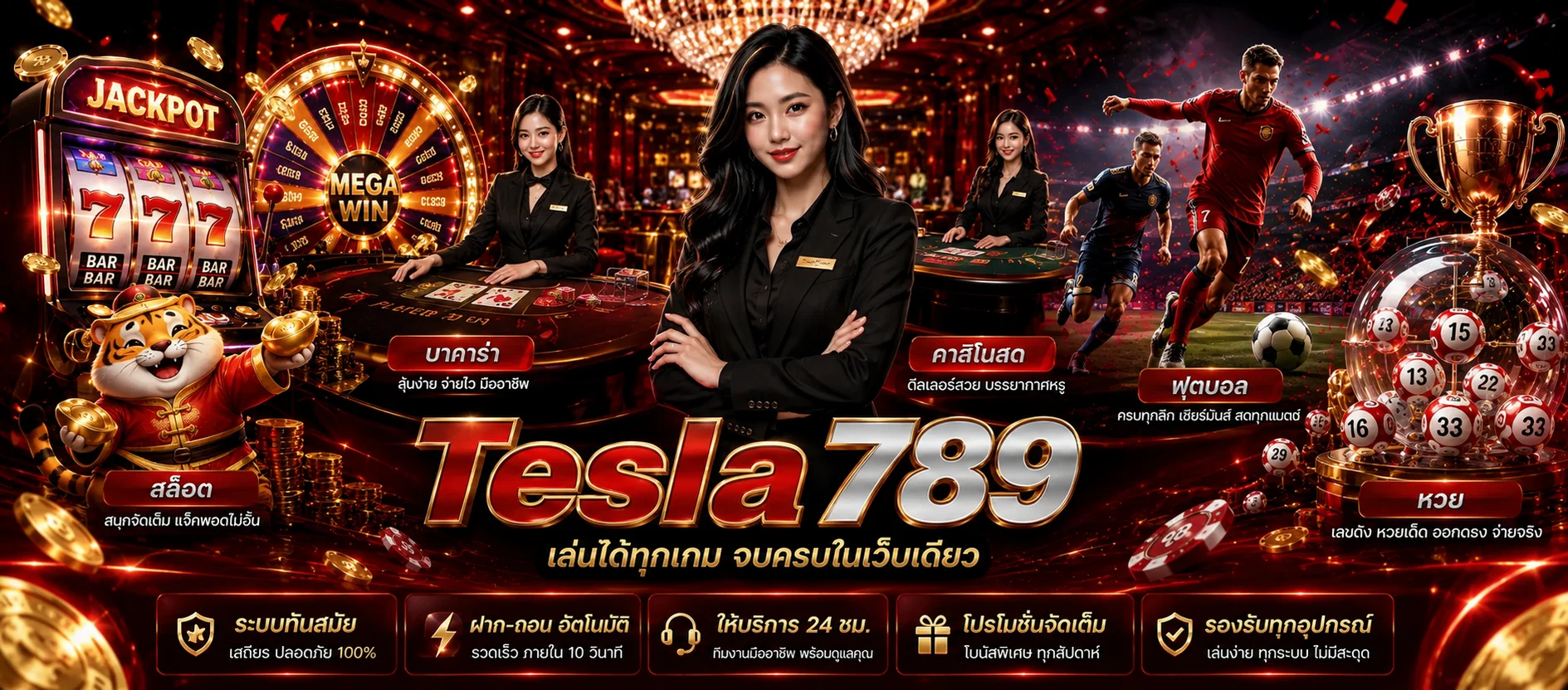 รวมสล็อต คาสิโน ฟุตบอล และผลหวยของ Tesla789